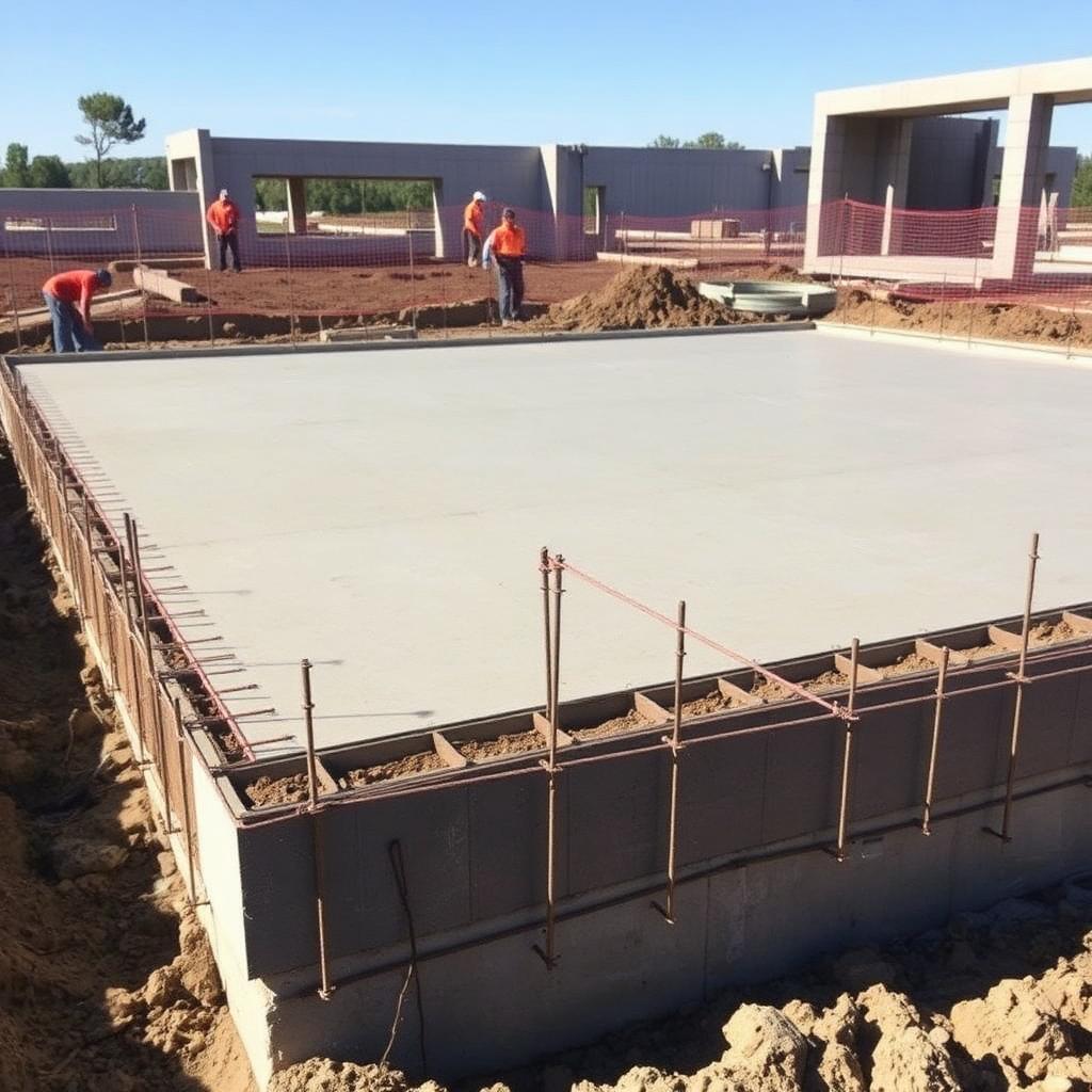 Dalle béton & fondations, chantier de maçonnerie à Allinges