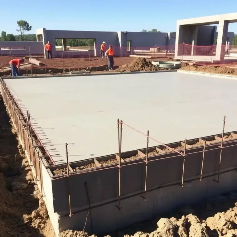 Dalle béton & fondations, chantier de maçonnerie à Allinges